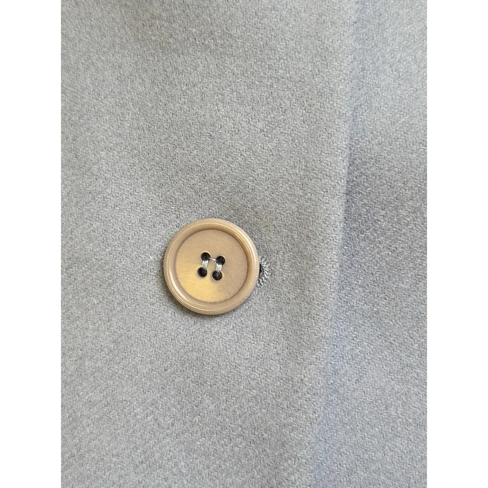 AKRIS PUNTO Blue‎ Wool Angora 2 Button Blazer Jacket Sz 8 Boxy Italy Luxury